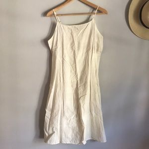 Injiri white linen slip dress